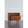 Pemberly Row Large 2-Drawer Wood Nightstand in Acorn Finish