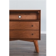 Pemberly Row Large 2-Drawer Wood Nightstand in Acorn Finish