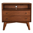 Pemberly Row Large 2-Drawer Wood Nightstand in Acorn Finish