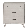 Pemberly Row Mid Century Wood Accent Chest with 3 Drawers in Gray