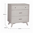 Pemberly Row Mid Century Wood Accent Chest with 3 Drawers in Gray