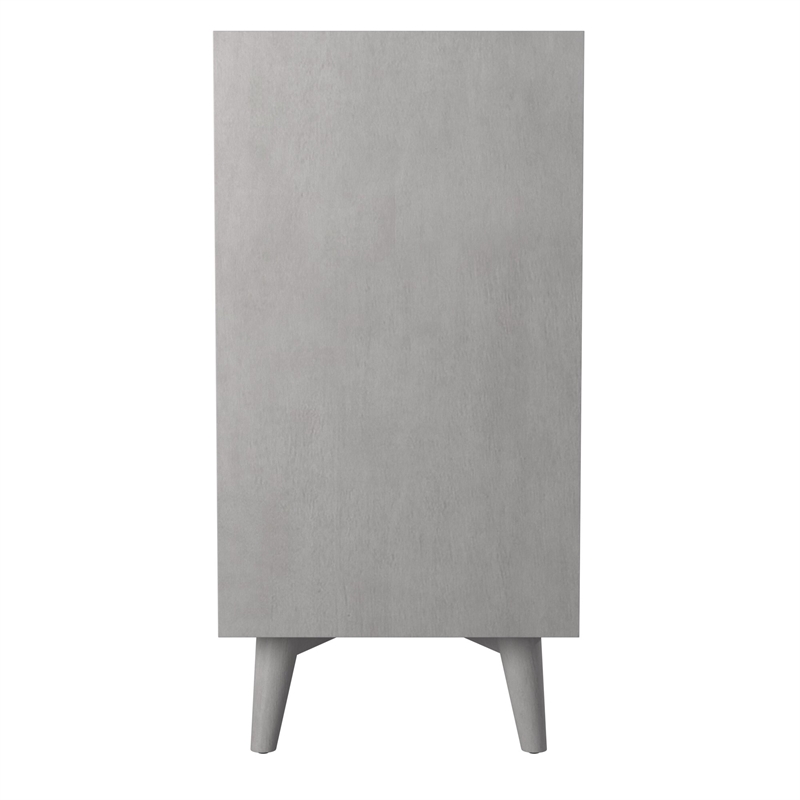 Pemberly Row Mid Century Wood Accent Chest with 3 Drawers in Gray