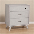 Pemberly Row Mid Century Wood Accent Chest with 3 Drawers in Gray