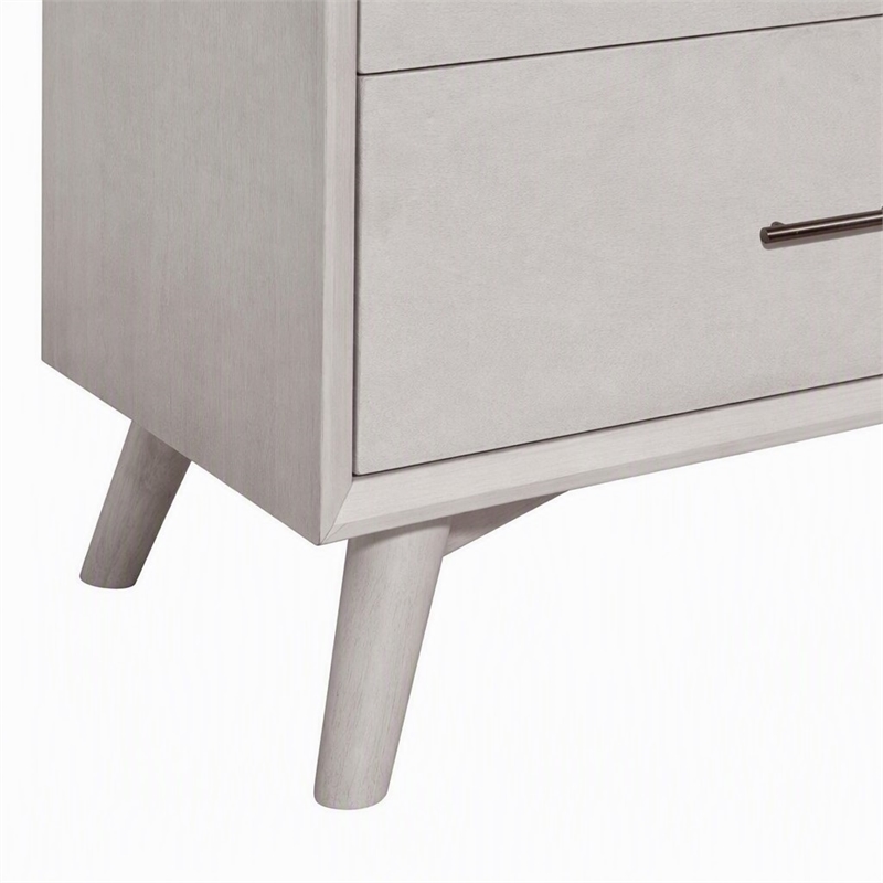 Pemberly Row Mid Century Wood Accent Chest with 3 Drawers in Gray
