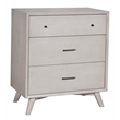 Pemberly Row Mid Century Wood Accent Chest with 3 Drawers in Gray