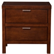 Pemberly Row 2-Drawer Nightstand Wood in Cappuccino Brown