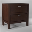 Pemberly Row 2-Drawer Nightstand Wood in Cappuccino Brown