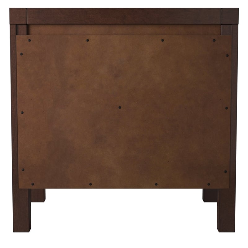 Pemberly Row 2-Drawer Nightstand Wood in Cappuccino Brown