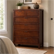 Pemberly Row 6-Drawer Chest Wood in Cappuccino Brown Finish