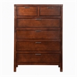 Pemberly Row 6-Drawer Chest Wood in Cappuccino Brown Finish