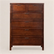 Pemberly Row 6-Drawer Chest Wood in Cappuccino Brown Finish