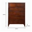 Pemberly Row 6-Drawer Chest Wood in Cappuccino Brown Finish