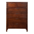 Pemberly Row 6-Drawer Chest Wood in Cappuccino Brown Finish