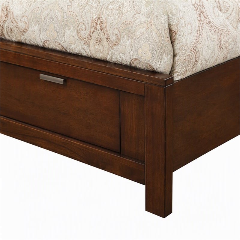 Pemberly Row Full Size Storage Bed with 2 Drawers in Cappuccino Finish