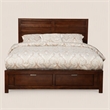 Pemberly Row California King Storage Bed with 2 Drawers in Cappuccino Finish