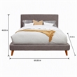Pemberly Row Upholstered Queen Platform Bed in Dark Gray Linen