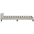 Pemberly Row Twin XL Bed Frame with Headboard in Light Gray Velvet