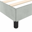 Pemberly Row Twin XL Bed Frame with Headboard in Light Gray Velvet