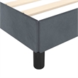 Pemberly Row Twin XL Bed Frame with Headboard in Dark Gray Velvet