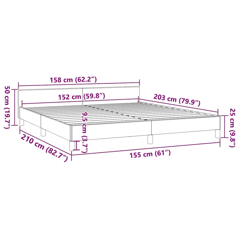 Pemberly Row Queen Velvet Bed Frame with Headboard in Light Gray