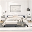 Pemberly Row Velvet Queen Bed Frame in Dark Gray with Headboard
