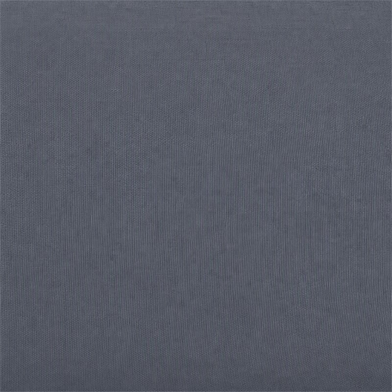 Pemberly Row Velvet Queen Bed Frame in Dark Gray with Headboard