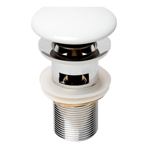 Pemberly Row Ceramic Mushroom Top Pop-Up Drain for Sinks with Overflow