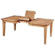 Pemberly Row Wood Extension Dining Table in Antique Natural (Brown)