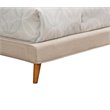 Pemberly Row Queen Upholstered Platform Bed with Slats in Light Gray