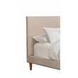 Pemberly Row Queen Upholstered Platform Bed with Slats in Light Gray