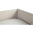 Pemberly Row Wooden Twin Size Day Bed with Slats in Light Gray Linen