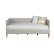 Pemberly Row Twin Size Upholstered Day Bed in Dark Gray Linen