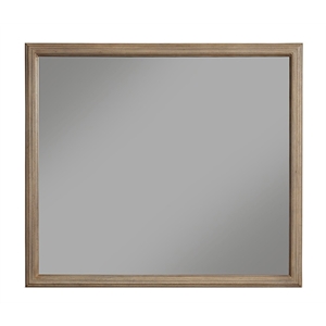 Pemberly Row Mahogany Wood Bedroom Dresser Mirror in Antique Gray