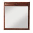 Pemberly Row Beveled Glass Wood Bedroom Mirror in Cappuccino (Brown)