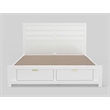 Pemberly Row Wood Eastern King Storage Bed with 2 Drawers in White