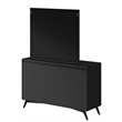 Pemberly Row Mid Century Modern Wood Dresser Mirror in Black