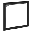 Pemberly Row Mid Century Modern Wood Dresser Mirror in Black
