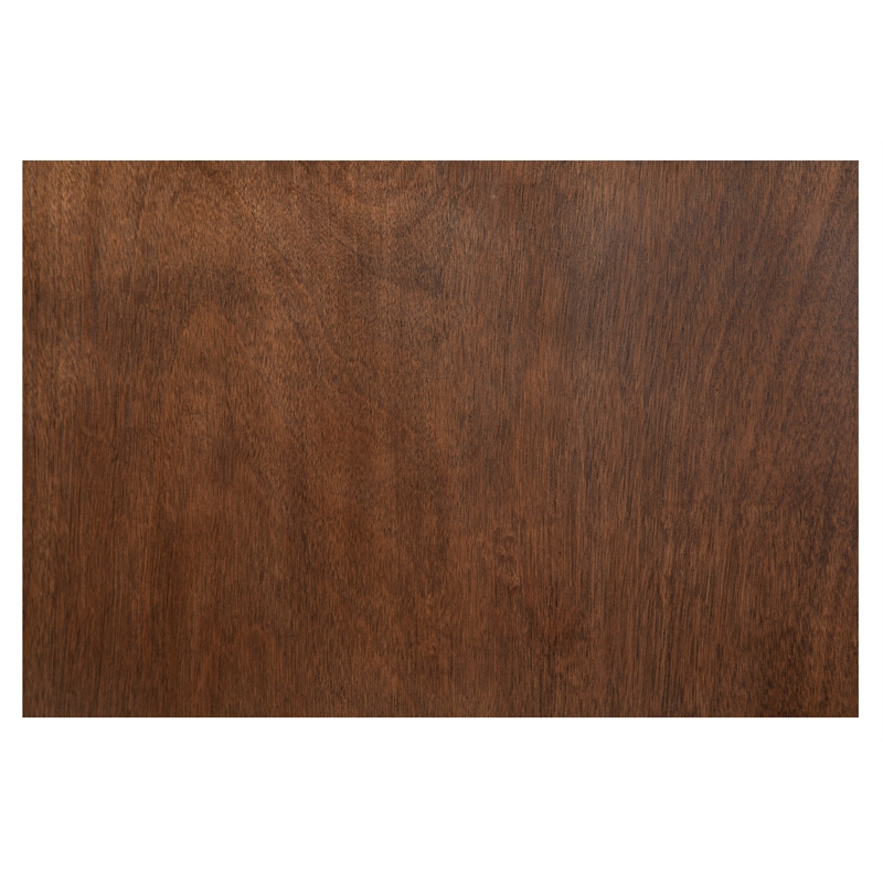 Pemberly Row Mid Century Wood Full Size Panel Bed in Walnut (Brown)