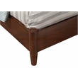 Pemberly Row Mid Century Wood Full Size Panel Bed in Walnut (Brown)