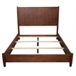 Pemberly Row Mid Century Wood Full Size Panel Bed in Walnut (Brown)