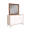 Pemberly Row Mid Century Wood Dresser Mirror in Acorn (Brown)