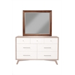 Pemberly Row Mid Century Wood Dresser Mirror in Acorn (Brown)