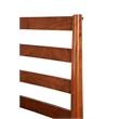 Pemberly Row Standard King Bed with Slat Back Headboard in Acorn (Brown)