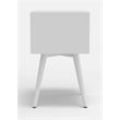 Pemberly Row 2 Drawer Small Wood Nightstand with Tapered Legs in White