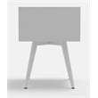 Pemberly Row 2 Drawer Small Wood Nightstand with Tapered Legs in White