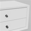 Pemberly Row 2 Drawer Small Wood Nightstand with Tapered Legs in White