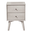 Pemberly Row Mid Century Modern Wood 2 Drawer Nightstand in Gray