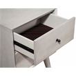 Pemberly Row Mid Century Modern Wood 2 Drawer Nightstand in Gray