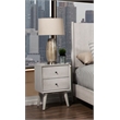 Pemberly Row Mid Century Modern Wood 2 Drawer Nightstand in Gray