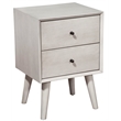 Pemberly Row Mid Century Modern Wood 2 Drawer Nightstand in Gray